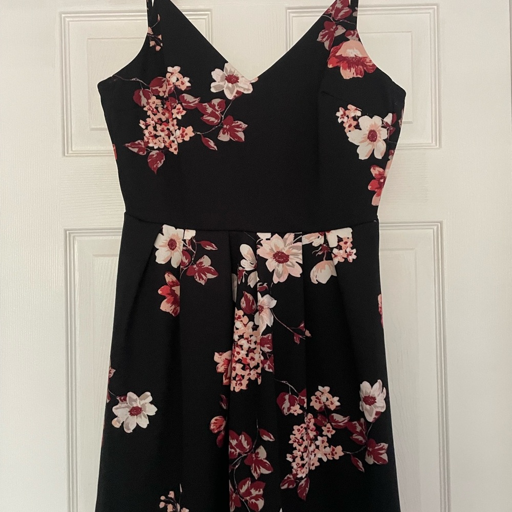 Emerald Sundae Black and White Floral Dress